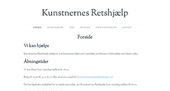 Desktop Screenshot of kunstnernesretshjaelp.dk