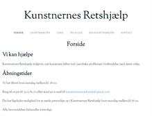 Tablet Screenshot of kunstnernesretshjaelp.dk
